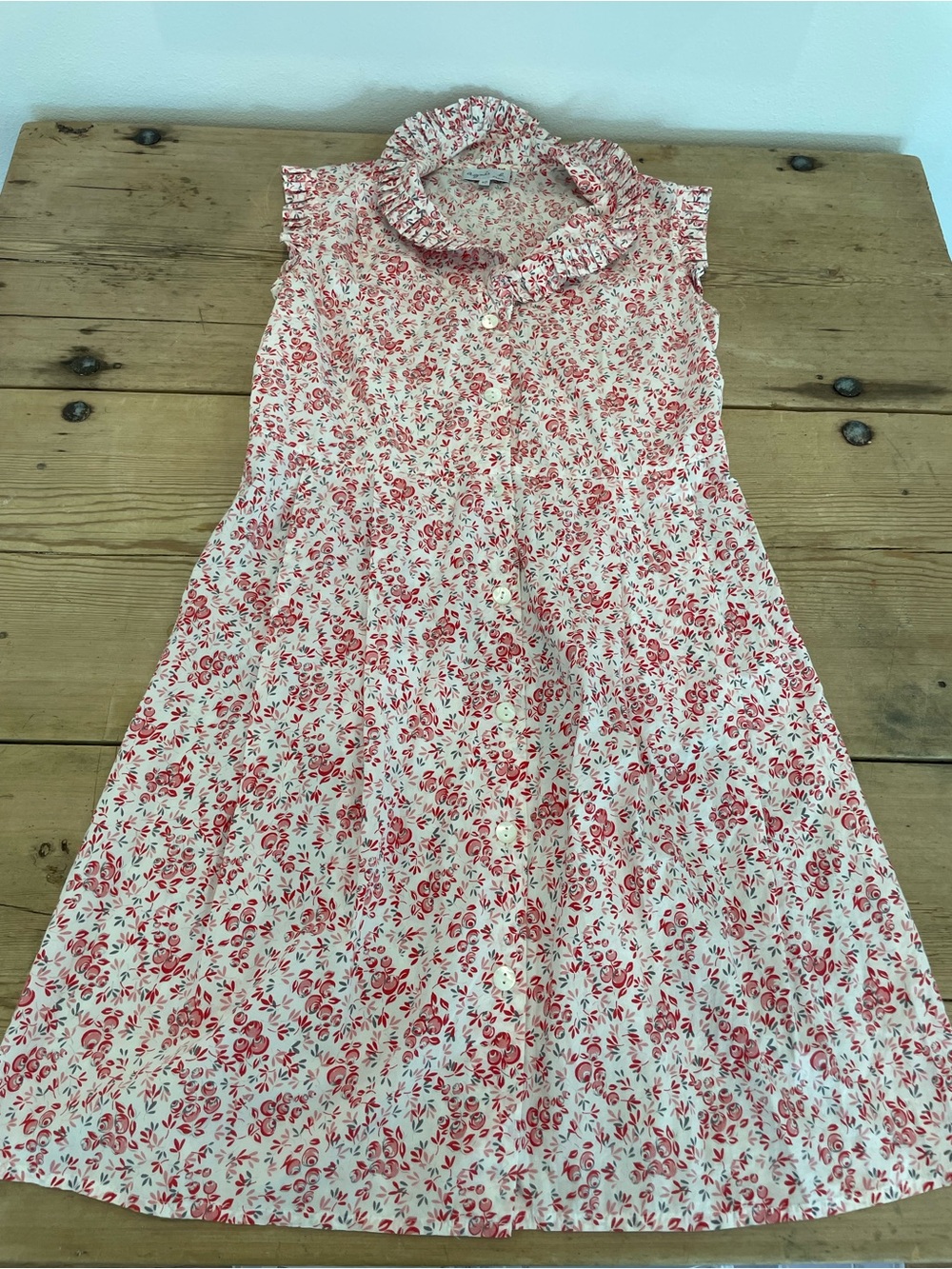 Agnes B Ruffle Cotton Dress